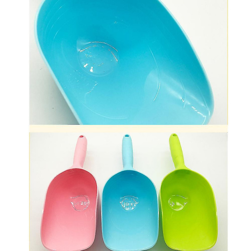 2-pack Blue Plastic Jumbo Scoop For Pet Feed And Garden Use