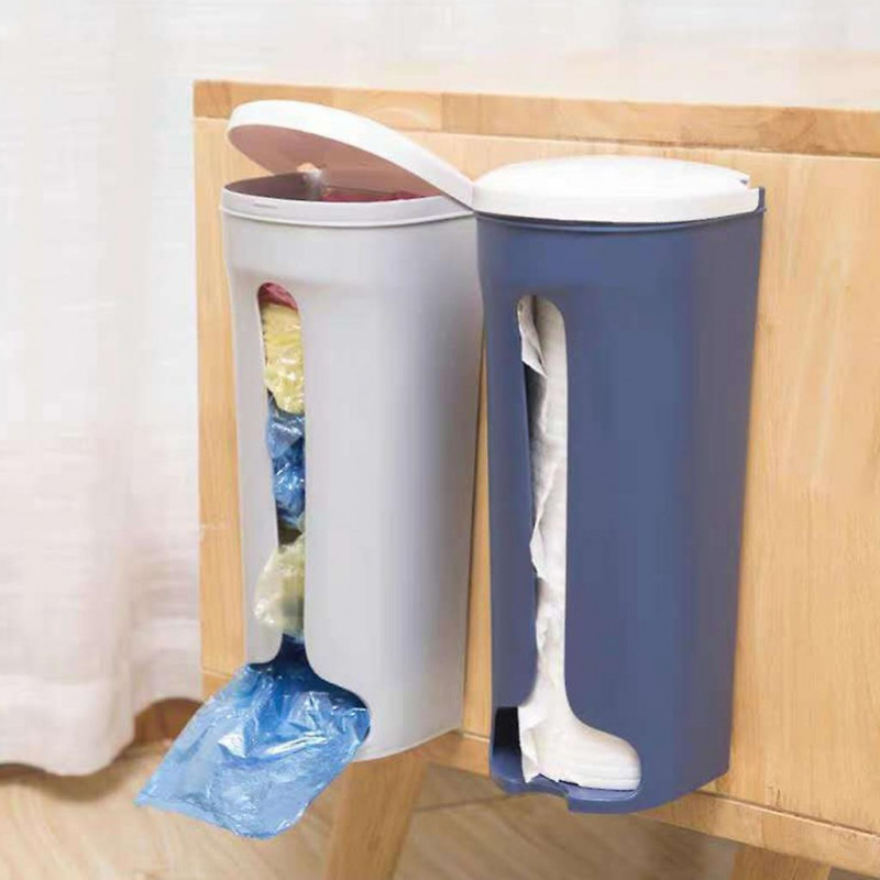Wall Mount Trash Bag Dispenser Plastic Trash Bag Storage For Bathroom Kitchen
