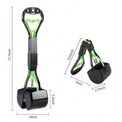 Pelle à crottes de 17,7 po pour chiens, pelle à crottes à long manche avec matériau à haute résistance, incassable [...]