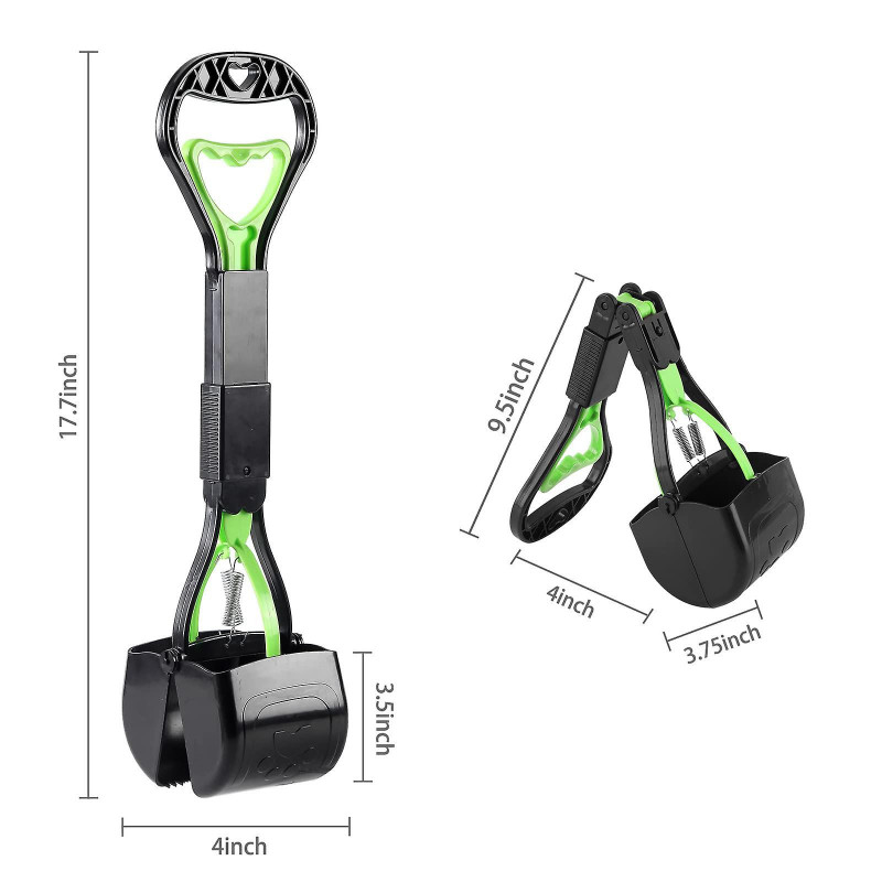 Pelle à crottes de 17,7 po pour chiens, pelle à crottes à long manche avec matériau à haute résistance, incassable [...]