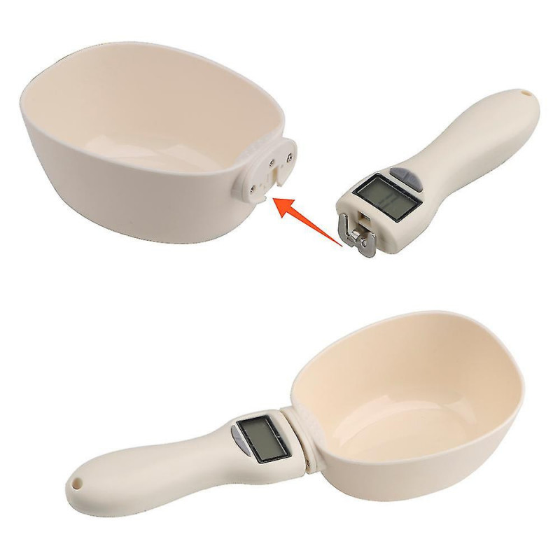 Pet Food Scale Cup With Led Display 800g/1g Measuring Scoop Cup Pet Feeder