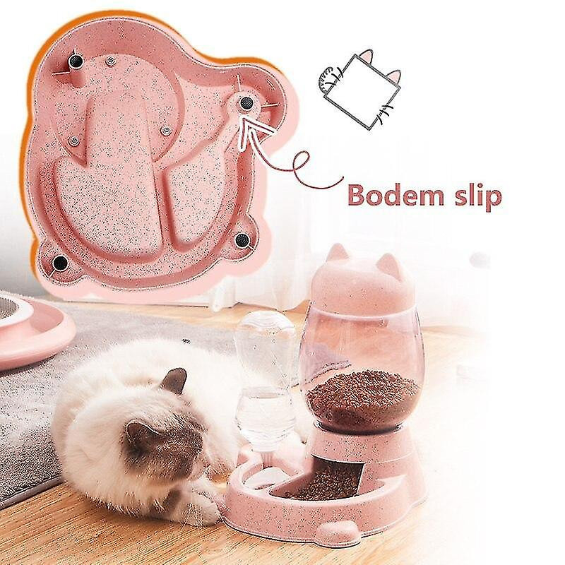 Pet Dog Automatic Feeder Dog Waterer Home Cat Food Bowl And Water