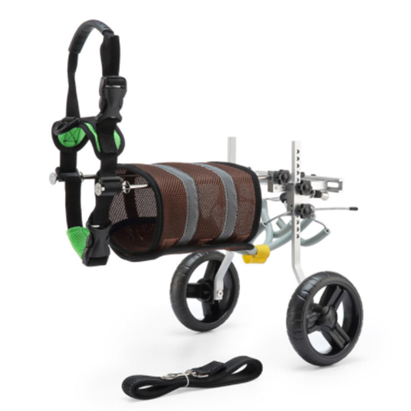 Fauteuil roulant de scooter pour chien handicapé avec poignée pour les petits chiens sécurité des pattes arrière