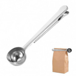 Coffee Measuring Spoon Sealing Clip, Coffee Bag Clip Stainless Steel Ground Coffee Coffee Scoop Spoon With Bag [...]