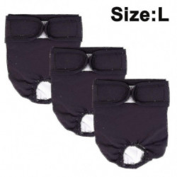 Lot De 3 Couches Réutilisables Lavables Pour Chiens, Culottes Pour Chiens Très Absorbantes-YUHAO