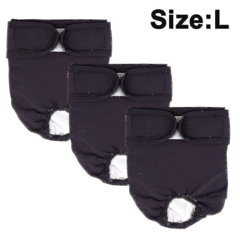 Lot De 3 Couches Réutilisables Lavables Pour Chiens, Culottes Pour Chiens Très Absorbantes-YUHAO