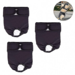 Lot De 3 Couches Réutilisables Lavables Pour Chiens, Culottes Pour Chiens Très Absorbantes-YUHAO
