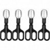 Pet Long Handle Grab Feeding Cleanup Clip Supplies (noir) 4 Pcs (h-4)
