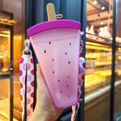 Kitchen Goodies Cute Popsicle Water Cup Fruit Water Cup Portable Plastic Water Cup With Lanyard Kitchen Goodies Cute Popsicle Water Cup Fruit Water Cup Portable Plastic Water Cup With Lanyard
