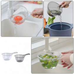 2Pcs Multipurpose Water Scoop Practical Kitchen Plastic Water Scoop for Home 2Pcs Multipurpose Water Scoop Practical Kitchen Plastic Water Scoop for Home