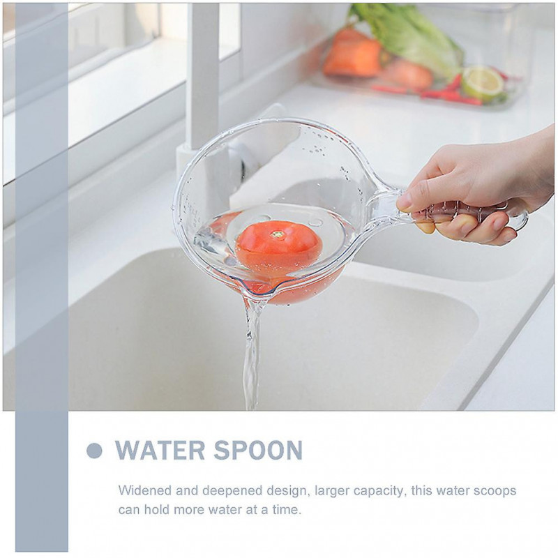 2Pcs Multipurpose Water Scoop Practical Kitchen Plastic Water Scoop for Home