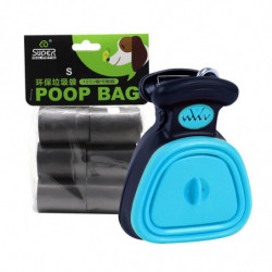 Dog Pet Travel Foldable Pooper Scooper With 1 Roll Decomposable Bags Poop Scoop Clean Pick Up Outdoor Excreta Cleaner