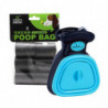 Dog Pet Travel Foldable Pooper Scooper With 1 Roll Decomposable Bags Poop Scoop Clean Pick Up Outdoor Excreta Cleaner