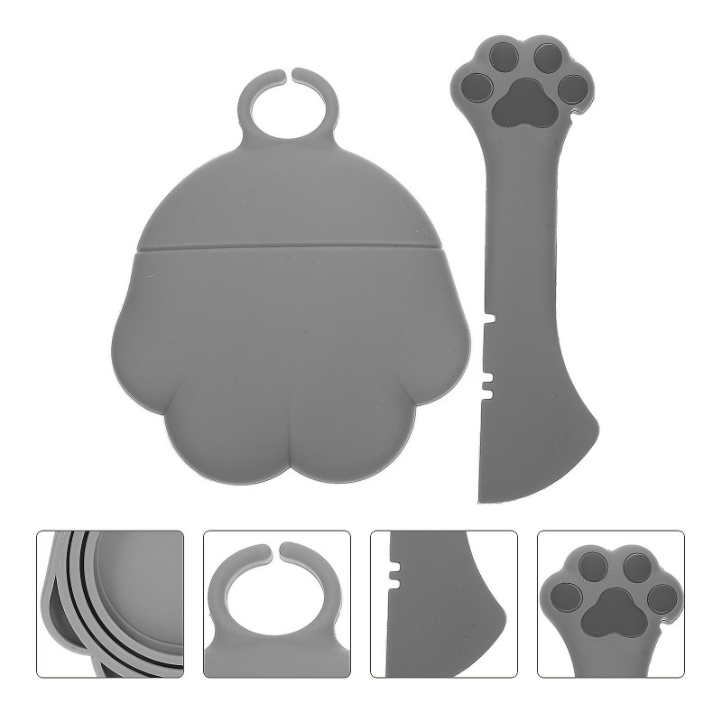 Silicone Spoon Silicone Can Lids Caps Wet Dog Food Spoon Pet Food Can Lids Stretch Can Lids Covers Cat Food Can Lids