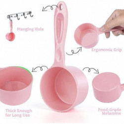Yaju Sturdy Design Melamine Food Scoop For Dogs, Cats, Birds, Measuring Cups, Long Comfortable Handle, 1pcs, Pink Yaju Sturdy Design Melamine Food Scoop For Dogs, Cats, Birds, Measuring Cups, Long Comfortable Handle, 1pcs, Pink
