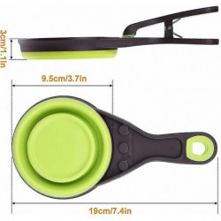 2 Pieces Collapsible Food Spoon, Silicone Measuring Spoon, Pet Food Shovel, For Vacation, Camping, Home 2 Pieces Collapsible Food Spoon, Silicone Measuring Spoon, Pet Food Shovel, For Vacation, Camping, Home