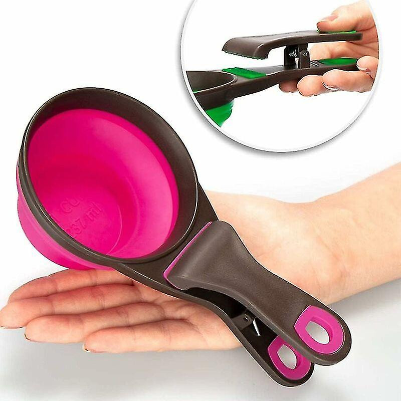 2 Pieces Collapsible Food Spoon, Silicone Measuring Spoon, Pet Food Shovel, For Vacation, Camping, Home