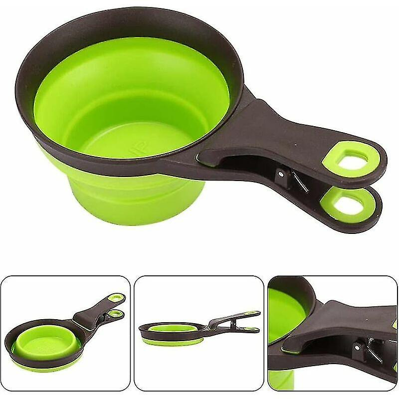 2 Pieces Collapsible Food Spoon, Silicone Measuring Spoon, Pet Food Shovel, For Vacation, Camping, Home