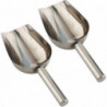 2 Pcs Dog Food Scoop Stainless Steel Feed Scooper For Home Pet Food (1 1/2 Cup, 12-ounce) - -