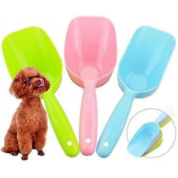3 Pieces Plastic Handle Pet Dog Cat Food Feeder Shovel Scoop Cat Litter Scoops, 3 Colors 3 Pieces Plastic Handle Pet Dog Cat Food Feeder Shovel Scoop Cat Litter Scoops, 3 Colors