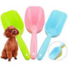 3 Pieces Plastic Handle Pet Dog Cat Food Feeder Shovel Scoop Cat Litter Scoops, 3 Colors