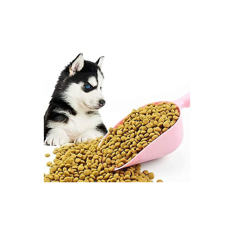 3 Pieces Plastic Handle Pet Dog Cat Food Feeder Shovel Scoop Cat Litter Scoops, 3 Colors