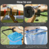 Portable Camping Trash Bag Holder Cabinet Door Trash Bags Stand Outdoor Tool