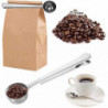 Sealing Clip, Coffee Bag Clip Stainless Steel Ground Coffee Coffee Scoop Spoon with Bag Sealing Clip 2 in 1 Dual- [...]