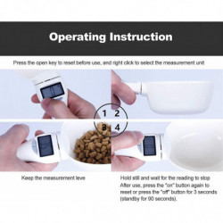 Pet Food Scoop Electronic Pet Food Measuring Spoons, for Dogs and Cats LCD Display for Measuring Pet Pet Food Scoop Electronic Pet Food Measuring Spoons, for Dogs and Cats LCD Display for Measuring Pet
