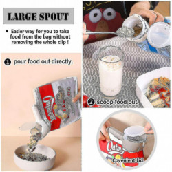 8 Pcs Food Bag Sealing Clip With Pour Spout(random Color) 8 Pcs Food Bag Sealing Clip With Pour Spout(random Color)