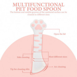 Silicone Cat Wet Food Spoon Manual Can Opener Multi-functional Pet Food Can Scoop Silicone Cat Wet Food Spoon Manual Can Opener Multi-functional Pet Food Can Scoop