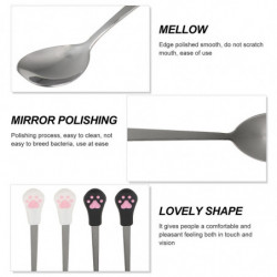 4Pcs Dog Cat Spoon Pet Can Spoon Stainless Steel Pet Food Spoon Cat Claw Spoon 4Pcs Dog Cat Spoon Pet Can Spoon Stainless Steel Pet Food Spoon Cat Claw Spoon