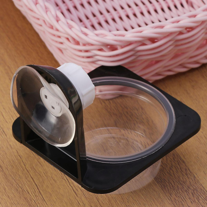 4pcs Reptile Lizard Gecko Food Water Bowl Pet Accessories Supplies (Black)