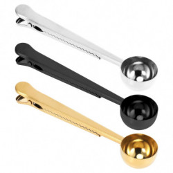 Coffee Measuring Spoon Sealing Clip,3 Pack Stainless Steel Long Handle Coffee Scoops,Sealing Clip 2 Coffee Measuring Spoon Sealing Clip,3 Pack Stainless Steel Long Handle Coffee Scoops,Sealing Clip 2