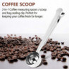 Coffee Measuring Spoon Sealing Clip,3 Pack Stainless Steel Long Handle Coffee Scoops,Sealing Clip 2