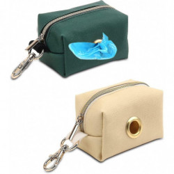 Waterproof Canvas Dog Waste Holder With Hook, Dog Waste Dispenser, Dog Poop Bag Holder For Walking Dogs, Pets [...]