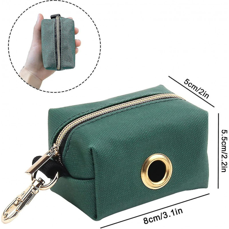Waterproof Canvas Dog Waste Holder With Hook, Dog Waste Dispenser, Dog Poop Bag Holder For Walking Dogs, Pets [...]