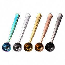 5pcs Coffee Scoop Clip,2-in-1 Coffee Measuring Spoon With Sealing Clips, Long Handle Spoon Bag Clip 5pcs Coffee Scoop Clip,2-in-1 Coffee Measuring Spoon With Sealing Clips, Long Handle Spoon Bag Clip