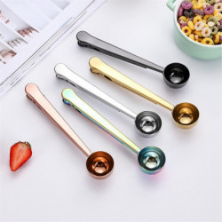 5pcs Coffee Scoop Clip,2-in-1 Coffee Measuring Spoon With Sealing Clips, Long Handle Spoon Bag Clip 5pcs Coffee Scoop Clip,2-in-1 Coffee Measuring Spoon With Sealing Clips, Long Handle Spoon Bag Clip