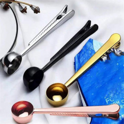 5pcs Coffee Scoop Clip,2-in-1 Coffee Measuring Spoon With Sealing Clips, Long Handle Spoon Bag Clip 5pcs Coffee Scoop Clip,2-in-1 Coffee Measuring Spoon With Sealing Clips, Long Handle Spoon Bag Clip