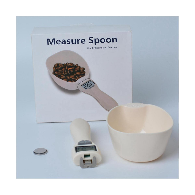 Pet Food Scale Electronic Measuring Tool Dog Feeding Bowl Measuring Spoon Kitchen Scale Digital Dis