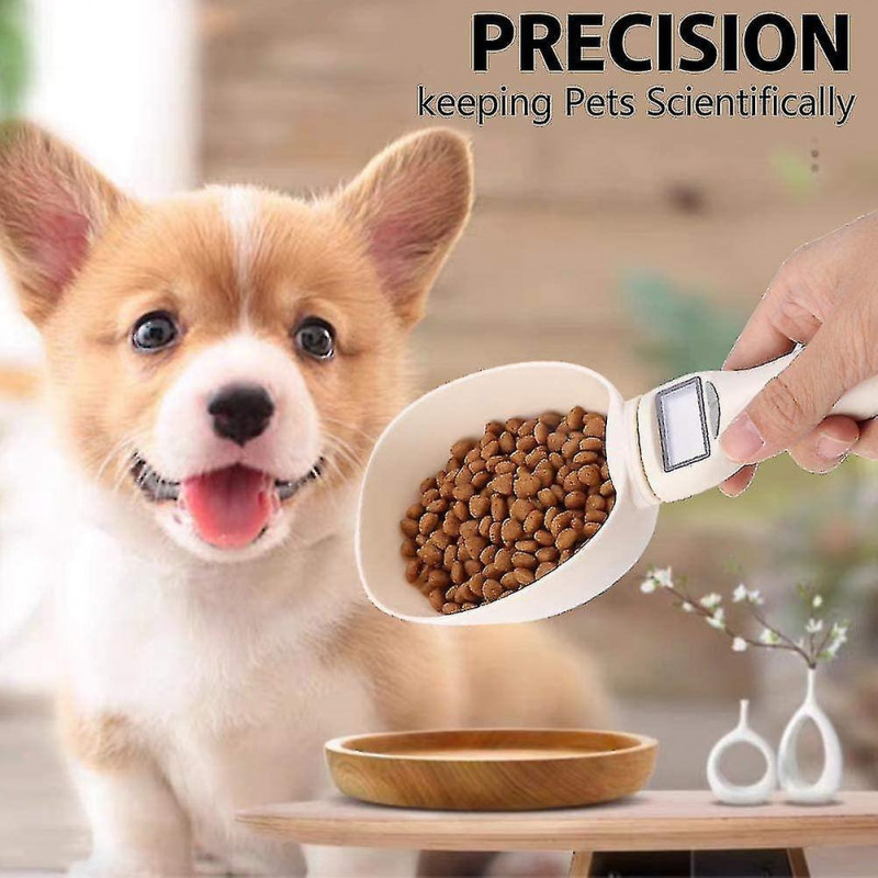 Cuillère à mesurer pour chien, cuillère de pesée avec écran Lcd pour chien chat lapin oiseaux croquettes nourriture zz