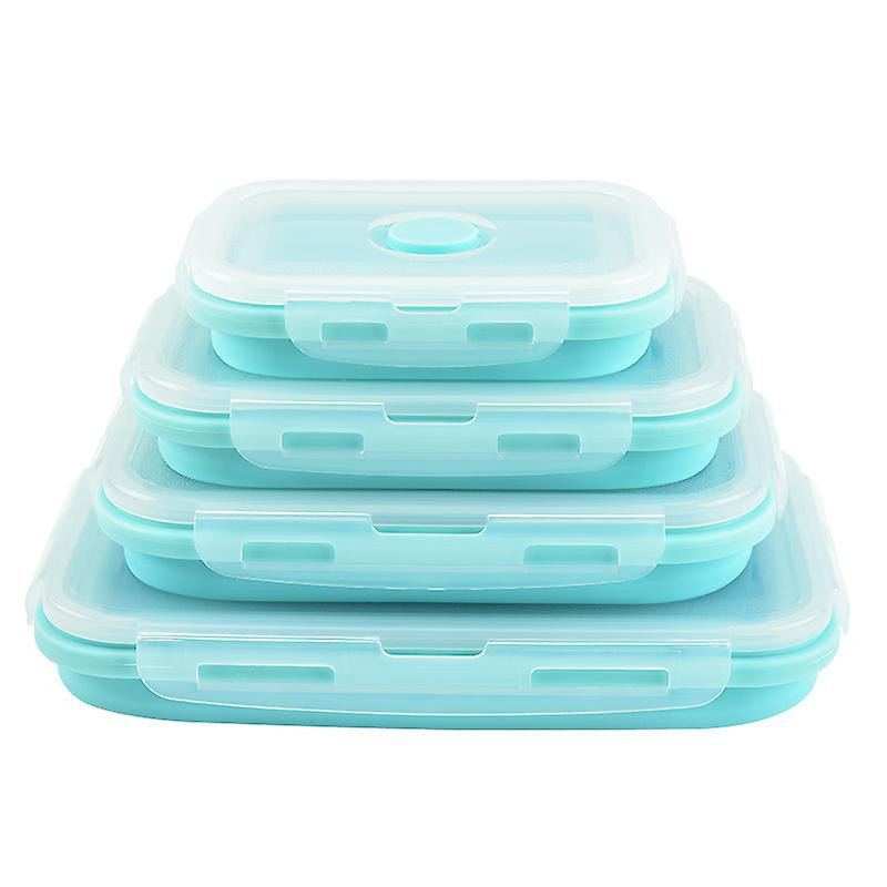 Boîtes de stockage de nourriture pliables 4 Pcs Boîtes de stockage de nourriture pliables Silicone