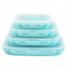 Boîtes de stockage de nourriture pliables 4 Pcs Boîtes de stockage de nourriture pliables Silicone