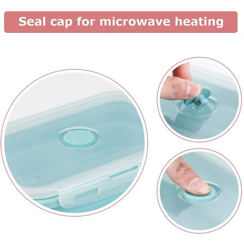 Boîtes de stockage de nourriture pliables 4 Pcs Boîtes de stockage de nourriture pliables Silicone