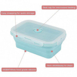 Boîtes de stockage de nourriture pliables 4 Pcs Boîtes de stockage de nourriture pliables Silicone Boîtes de stockage de nourriture pliables 4 Pcs Boîtes de stockage de nourriture pliables Silicone