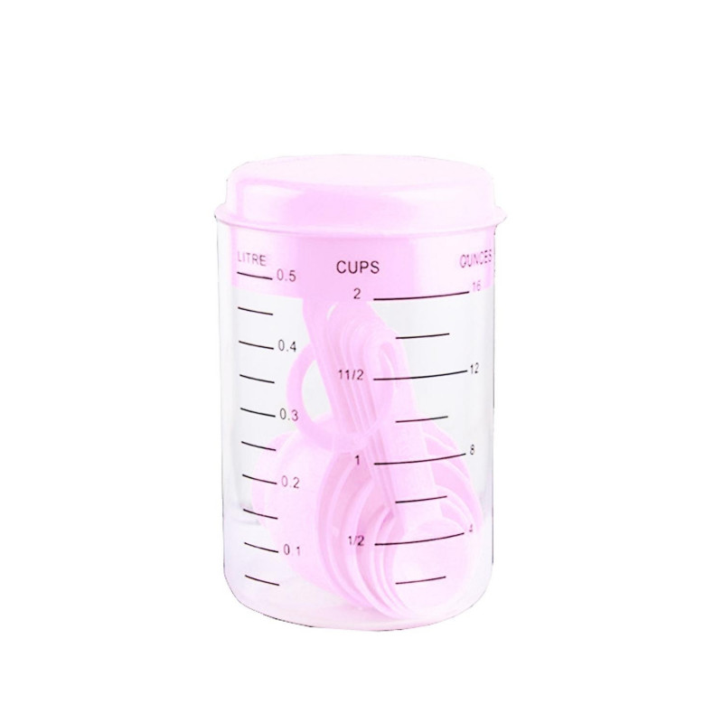fornnerg 7Pcs/Set Plastic Measuring Cup Spoon Flour Milk Baking Tool Kitchen Supplies