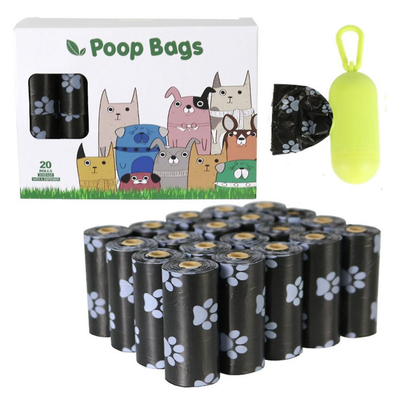 16 Rolls Eco-Friendly Dog Bag Outdoor Clean Garbage Bags Eco-Friendly No Odor