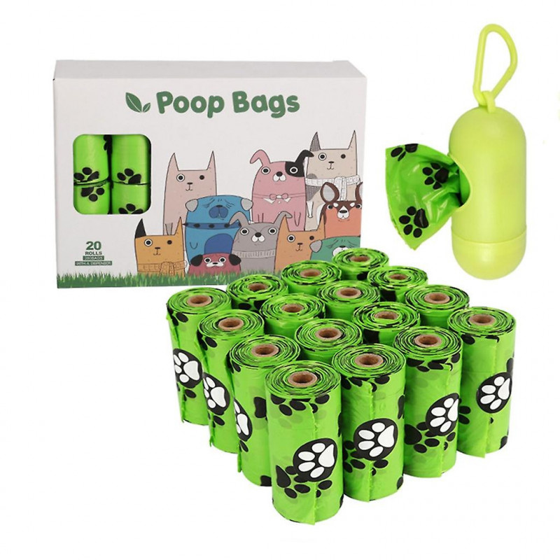 16 Rolls Eco-Friendly Dog Bag Outdoor Clean Garbage Bags Eco-Friendly No Odor