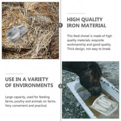 1pc Multi-functional Shovel for Feeding Cattle Sheep Feed Shovels (Silver) 1pc Multi-functional Shovel for Feeding Cattle Sheep Feed Shovels (Silver)